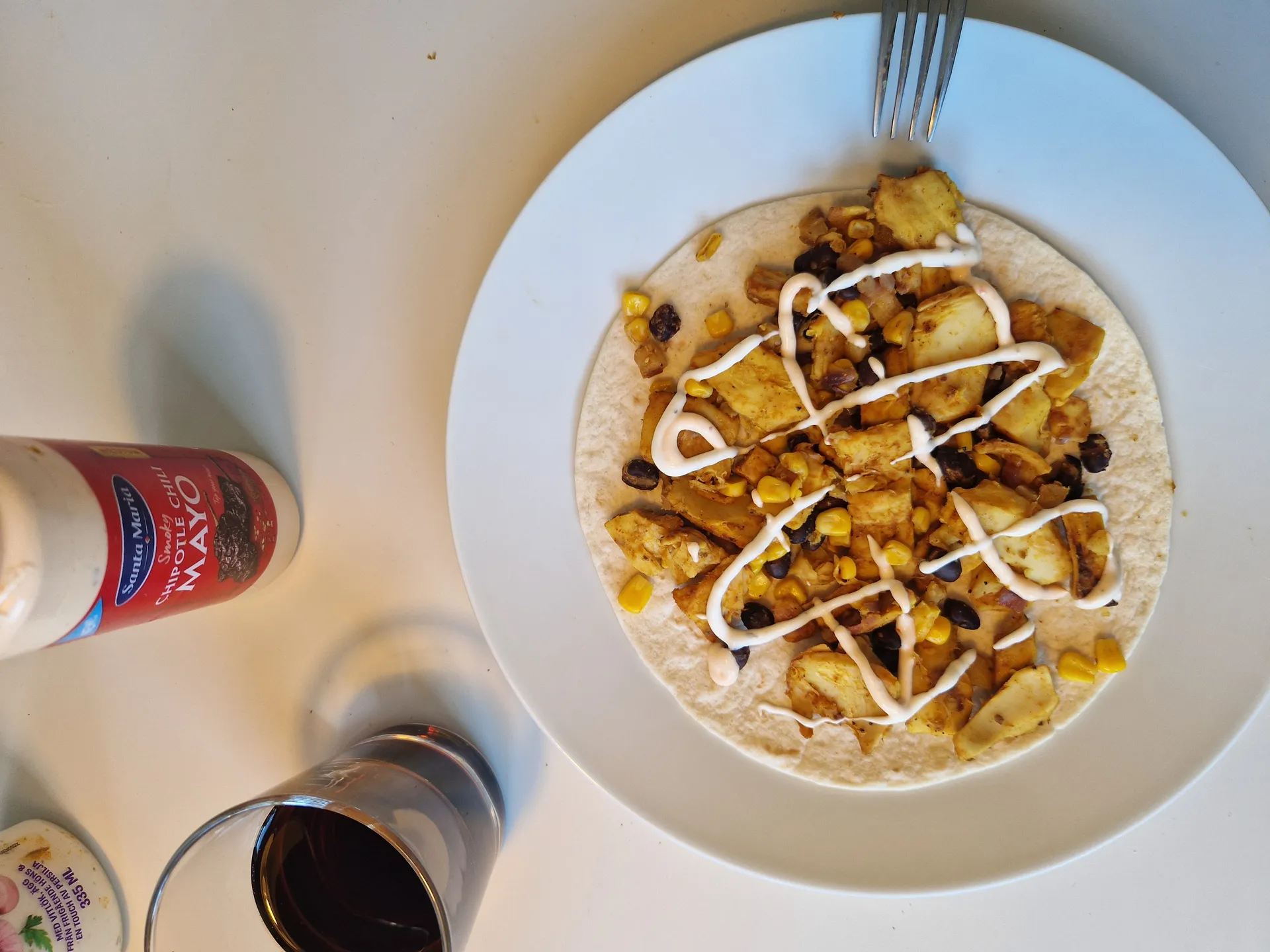 Vegetarisk fajitas med salsa
